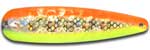 Warrior Lures 047 Holo-Yellow Dolphin (Gold) trolling / fishing spoons.  Muskee, Salmon, Lake Trout, Steelhead trolling / fishing spoons.