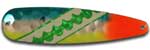 Warrior Lures 075 Frosted Veggies trolling / fishing spoons.  Muskee, Salmon, Lake Trout, Steelhead trolling / fishing spoons.