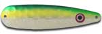 Warrior Lures 105 Crippler (Green) trolling / fishing spoons.  Muskee, Salmon, Lake Trout, Steelhead trolling / fishing spoons.