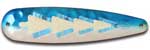 Warrior Lures 129 Blue Icicle trolling / fishing spoons. Muskee, Salmon, Lake Trout, Steelhead trolling / fishing spoons.