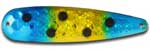 Warrior Lures 134 Blue Hawaiian trolling / fishing spoons. Muskee, Salmon, Lake Trout, Steelhead trolling / fishing spoons.