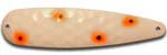 Warrior Lures 204 Chicken Pox Hot Glow trolling / fishing spoons. Hot Glow Muskee, Salmon, Lake Trout, Steelhead trolling / fishing spoons. Glow for 3 hours!