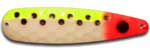 Warrior Lures 206 Yellow Fin Tuna Hot Glow trolling / fishing spoons. Hot Glow Muskee, Salmon, Lake Trout, Steelhead trolling / fishing spoons. Glow for 3 hours!