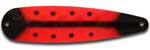 Warrior Lures 214 Zorro Hot Glow trolling / fishing spoons. Hot Glow Muskee, Salmon, Lake Trout, Steelhead trolling / fishing spoons. Glow for 3 hours!