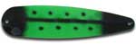 Warrior Lures 219 Beedle Bailey Hot Glow trolling / fishing spoons. Hot Glow Muskee, Salmon, Lake Trout, Steelhead trolling / fishing spoons. Glow for 3 hours!