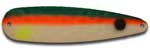Warrior Lures 230 Miami Dolphin Hot Glow trolling / fishing spoons. Hot Glow Muskee, Salmon, Lake Trout, Steelhead trolling / fishing spoons. Glow for 3 hours!
