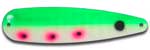 Warrior Lures 248 Triple Tail Hot Glow trolling / fishing spoons. Hot Glow Muskee, Salmon, Lake Trout, Steelhead trolling / fishing spoons. Glow for 3 hours!
