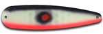 Warrior Lures 249 Red Eye Hot Glow trolling / fishing spoons. Hot Glow Muskee, Salmon, Lake Trout, Steelhead trolling / fishing spoons. Glow for 3 hours!
