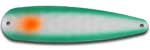 Warrior Lures 260 Green/Green Knight Hot Glow trolling / fishing spoons.  Hot Glow Muskee, Salmon, Lake Trout, Steelhead trolling / fishing spoons.  Glow for 3 hours!