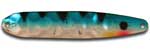 Warrior Lures FL 002 Blue Perch Flutter fishing spoons. Salmon, SteelHead and Walleye fishing spoons.
