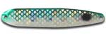 Warrior Lures FL 109 Teal Alewife Flutter fishing spoons. Salmon, SteelHead and Walleye fishing spoons.