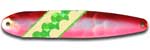 Warrior Lures FL 158N Raspberry Dolphin Flutter fishing spoons.  Salmon, SteelHead and Walleye fishing spoons.