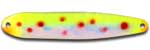 Warrior Lures FL 317N Jamaican Sunrise Flutter fishing spoons.  Salmon, SteelHead and Walleye fishing spoons.