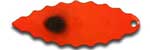 Warrior Lures 038 Rotten Orange Willow Leaf fishing blades.  Bass and Walleye fishing blades.