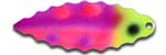 Warrior Lures 094 Pink/Purple Ladybug Willow Leaf fishing blades.  Bass and Walleye fishing blades.